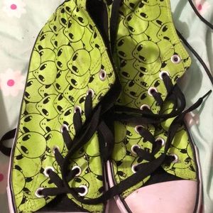 Converse-style alien shoes